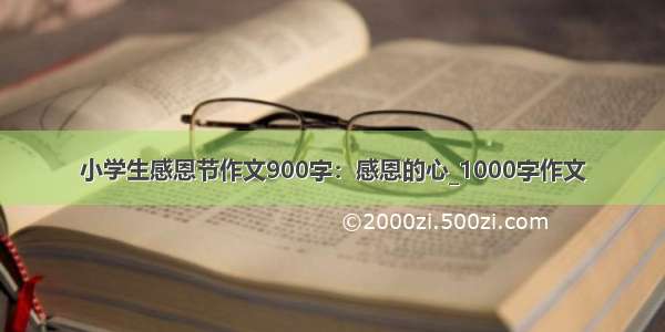 小学生感恩节作文900字：感恩的心_1000字作文