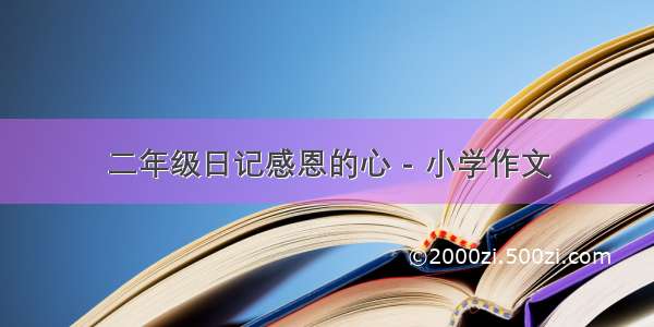 二年级日记感恩的心 - 小学作文