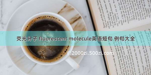 荧光分子 fluorescent molecule英语短句 例句大全