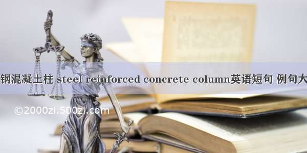 型钢混凝土柱 steel reinforced concrete column英语短句 例句大全