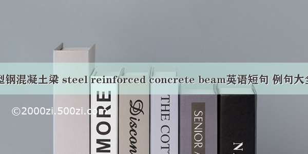 型钢混凝土梁 steel reinforced concrete beam英语短句 例句大全