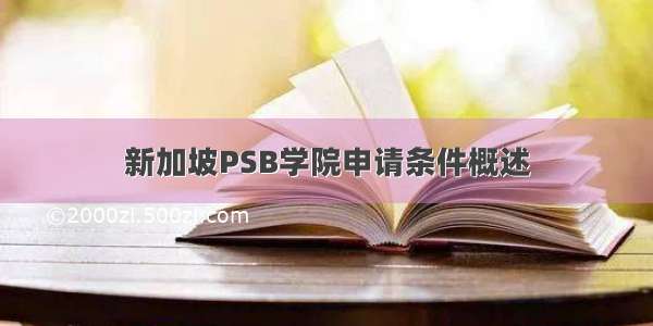 新加坡PSB学院申请条件概述