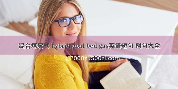 混合煤层气 hybrid coal bed gas英语短句 例句大全