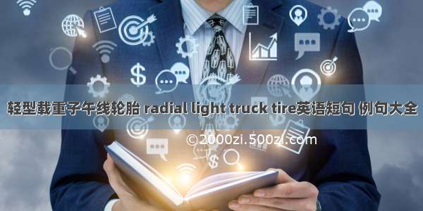 轻型载重子午线轮胎 radial light truck tire英语短句 例句大全