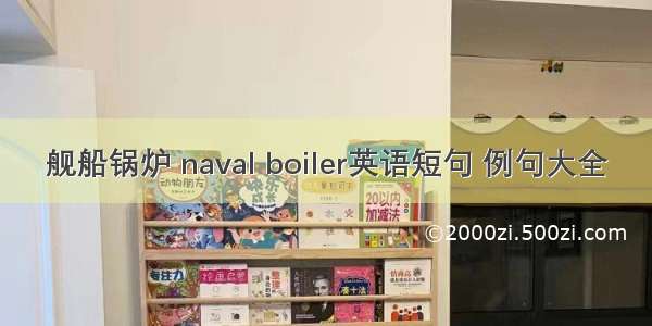 舰船锅炉 naval boiler英语短句 例句大全