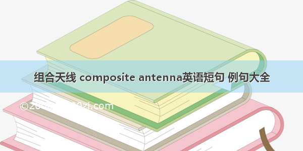 组合天线 composite antenna英语短句 例句大全