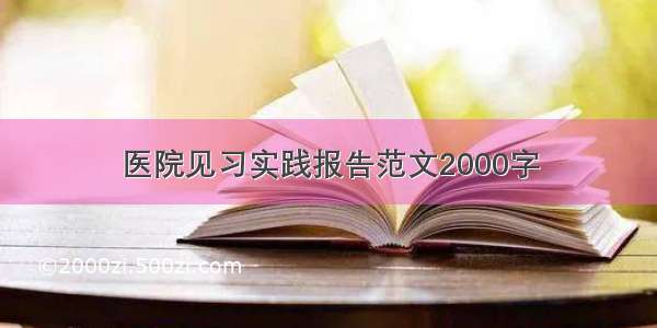 医院见习实践报告范文2000字