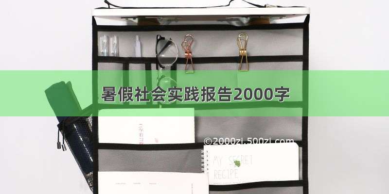 暑假社会实践报告2000字