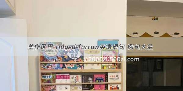 垄作区田 ridged-furrow英语短句 例句大全