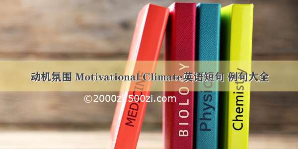 动机氛围 Motivational Climate英语短句 例句大全