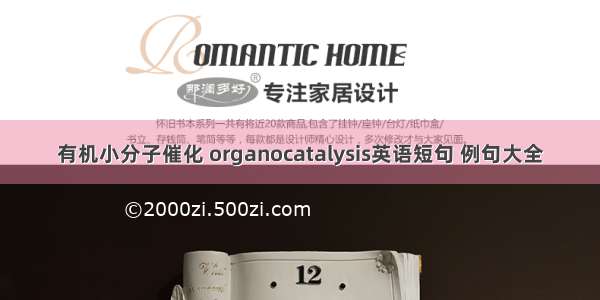 有机小分子催化 organocatalysis英语短句 例句大全