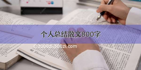 个人总结散文800字