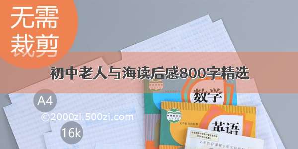 初中老人与海读后感800字精选