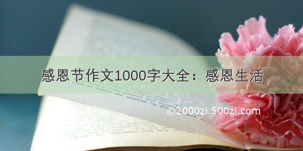 感恩节作文1000字大全：感恩生活