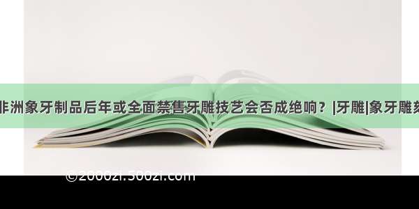 非洲象牙制品后年或全面禁售牙雕技艺会否成绝响？|牙雕|象牙雕刻