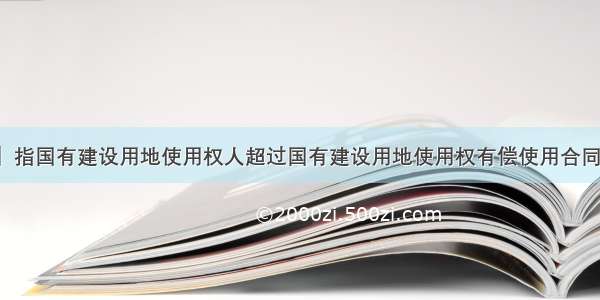 【闲置土地】指国有建设用地使用权人超过国有建设用地使用权有偿使用合同或者划拨决定