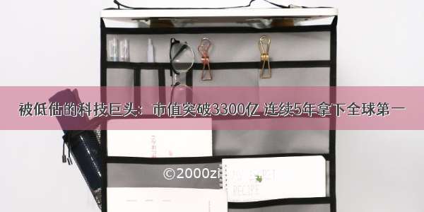 被低估的科技巨头：市值突破3300亿 连续5年拿下全球第一