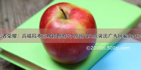 王者荣耀：高端局不喜欢打野的5个原因 第3点说出广大玩家的心声！