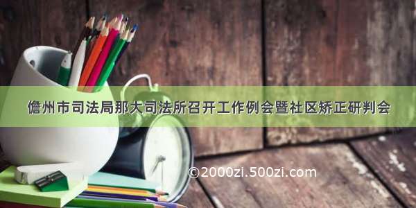 儋州市司法局那大司法所召开工作例会暨社区矫正研判会