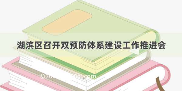 湖滨区召开双预防体系建设工作推进会