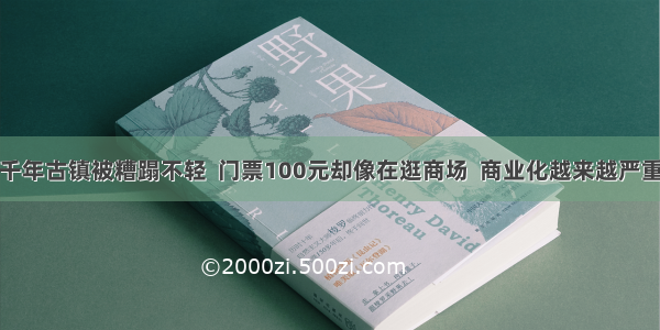 千年古镇被糟蹋不轻  门票100元却像在逛商场  商业化越来越严重