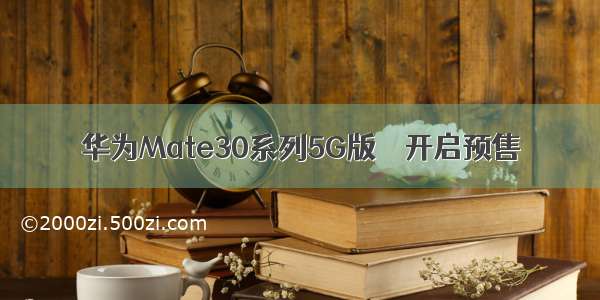 华为Mate30系列5G版    开启预售
