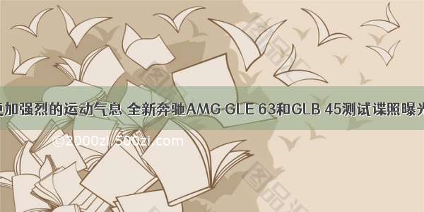 更加强烈的运动气息 全新奔驰AMG GLE 63和GLB 45测试谍照曝光