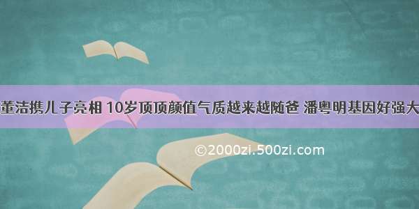 董洁携儿子亮相 10岁顶顶颜值气质越来越随爸 潘粤明基因好强大