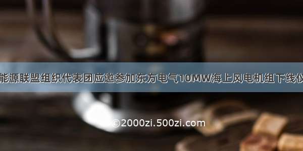 新能源联盟组织代表团应邀参加东方电气10MW海上风电机组下线仪式