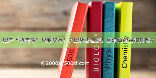 国产“凯美瑞”只要12万！？国货当自强！但你真的会掏钱吗？