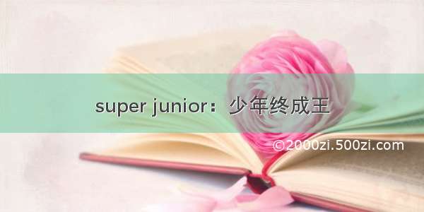 super junior：少年终成王