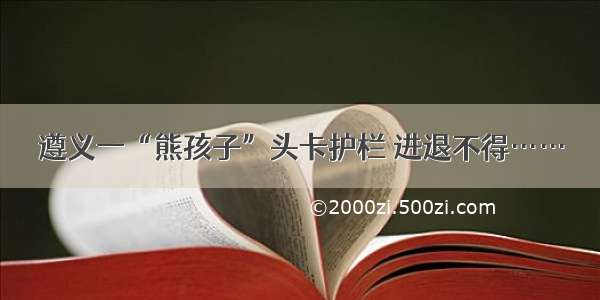 遵义一“熊孩子”头卡护栏 进退不得……