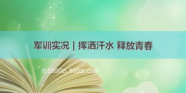 军训实况 | 挥洒汗水 释放青春