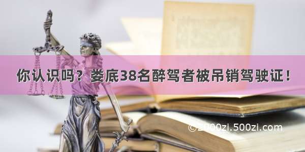 你认识吗？娄底38名醉驾者被吊销驾驶证！