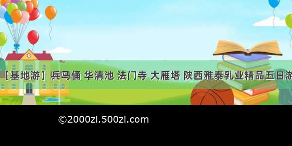 【基地游】兵马俑 华清池 法门寺 大雁塔 陕西雅泰乳业精品五日游！