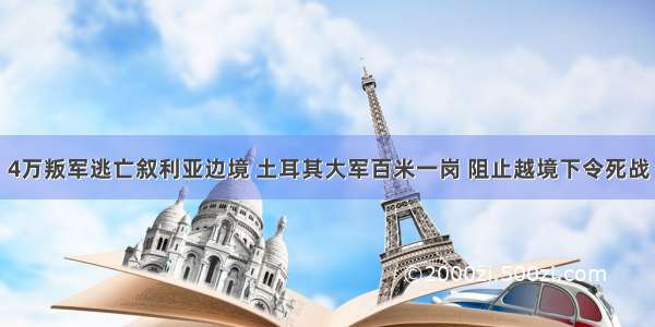 4万叛军逃亡叙利亚边境 土耳其大军百米一岗 阻止越境下令死战