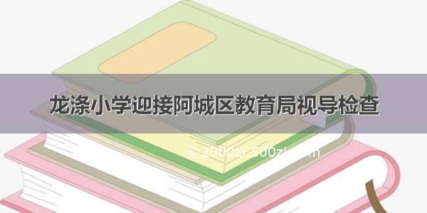 龙涤小学迎接阿城区教育局视导检查