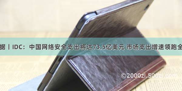 数据丨IDC：中国网络安全支出将达73.5亿美元 市场支出增速领跑全球