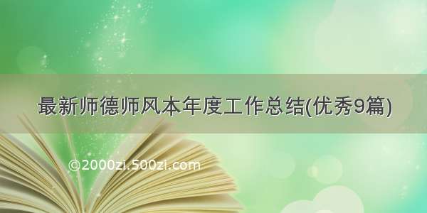 最新师德师风本年度工作总结(优秀9篇)