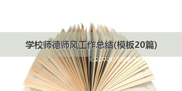 学校师德师风工作总结(模板20篇)