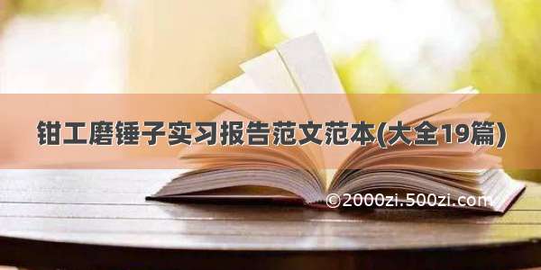 钳工磨锤子实习报告范文范本(大全19篇)