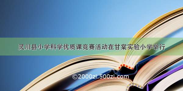 灵川县小学科学优质课竞赛活动在甘棠实验小学举行