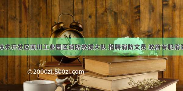 西宁经济技术开发区南川工业园区消防救援大队 招聘消防文员 政府专职消防队员公告