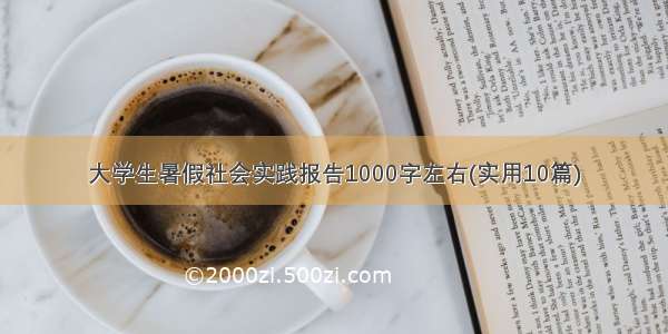 大学生暑假社会实践报告1000字左右(实用10篇)