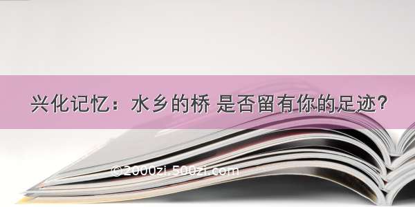 兴化记忆：水乡的桥 是否留有你的足迹？