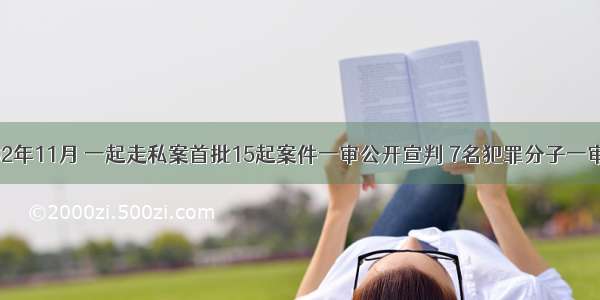 单选题2002年11月 一起走私案首批15起案件一审公开宣判 7名犯罪分子一审被判处死