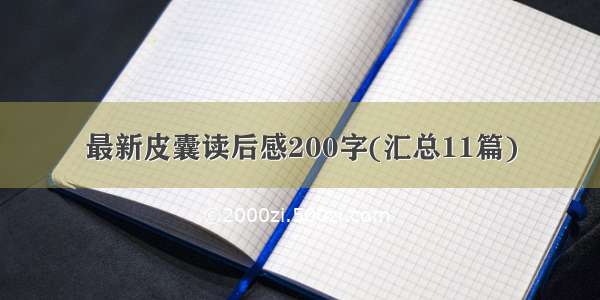 最新皮囊读后感200字(汇总11篇)