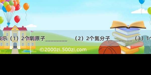 用化学符号表示（1）2个氧原子________    （2）2个氮分子________（3）1个钠离子____