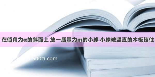 如图所示 在倾角为α的斜面上 放一质量为m的小球 小球被竖直的木板档住 不计摩擦