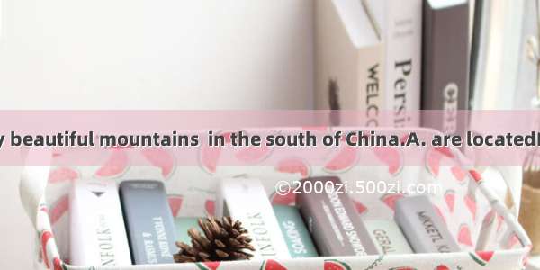 There are many beautiful mountains  in the south of China.A. are locatedB. locatedC. lies